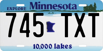 MN license plate 745TXT