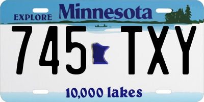 MN license plate 745TXY