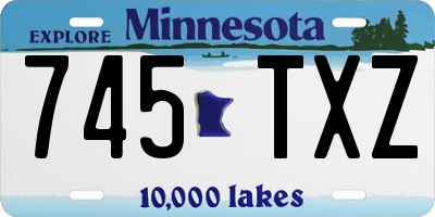 MN license plate 745TXZ