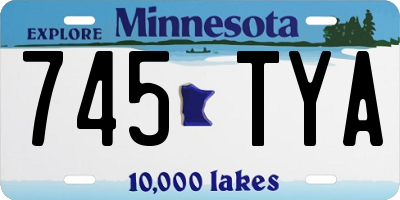 MN license plate 745TYA