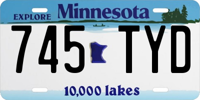 MN license plate 745TYD