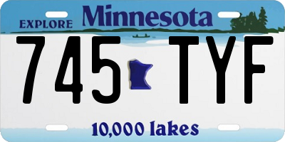 MN license plate 745TYF