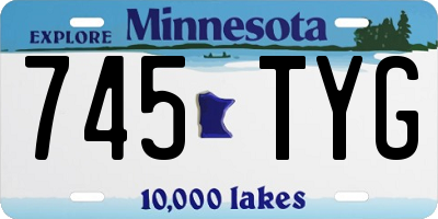 MN license plate 745TYG