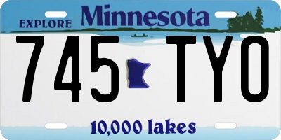 MN license plate 745TYO