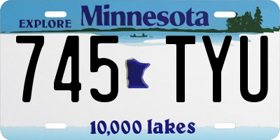 MN license plate 745TYU
