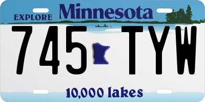 MN license plate 745TYW