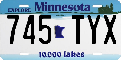 MN license plate 745TYX