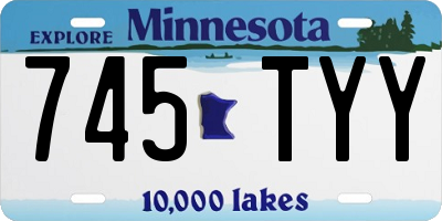 MN license plate 745TYY