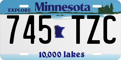 MN license plate 745TZC