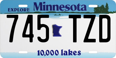 MN license plate 745TZD