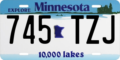 MN license plate 745TZJ