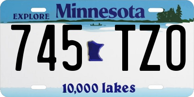 MN license plate 745TZO