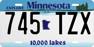 MN license plate 745TZX