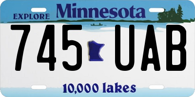 MN license plate 745UAB
