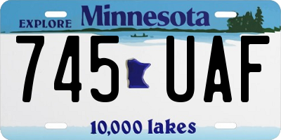 MN license plate 745UAF