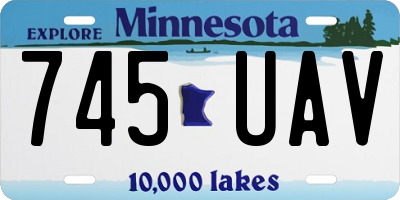 MN license plate 745UAV