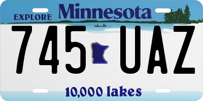MN license plate 745UAZ