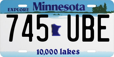 MN license plate 745UBE