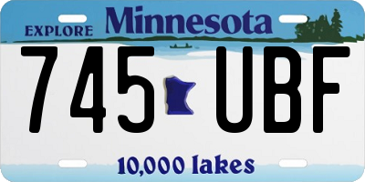 MN license plate 745UBF