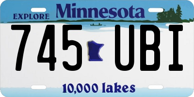 MN license plate 745UBI
