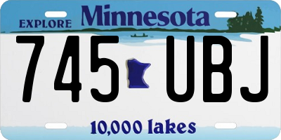 MN license plate 745UBJ