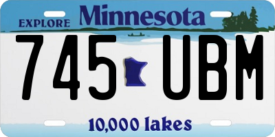 MN license plate 745UBM