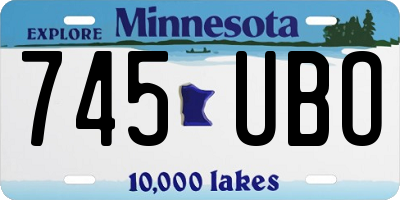 MN license plate 745UBO