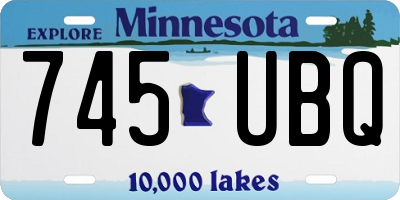 MN license plate 745UBQ