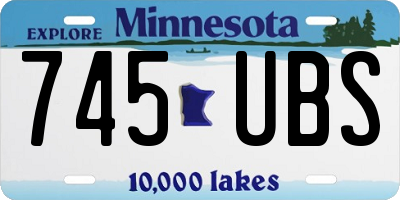 MN license plate 745UBS