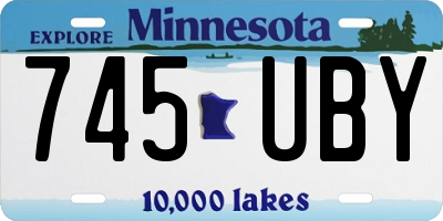 MN license plate 745UBY