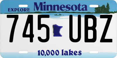 MN license plate 745UBZ