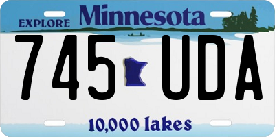 MN license plate 745UDA