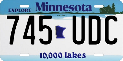 MN license plate 745UDC