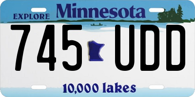 MN license plate 745UDD