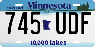 MN license plate 745UDF