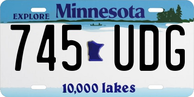 MN license plate 745UDG