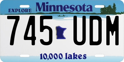 MN license plate 745UDM