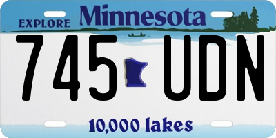 MN license plate 745UDN