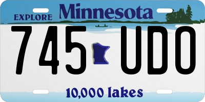 MN license plate 745UDO