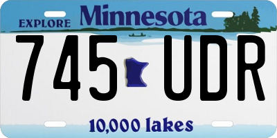 MN license plate 745UDR