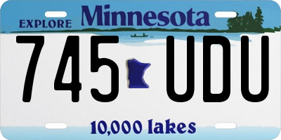 MN license plate 745UDU