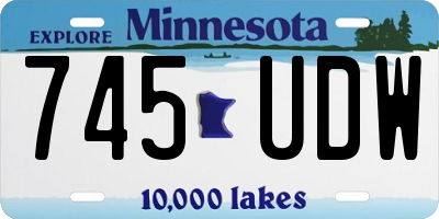 MN license plate 745UDW