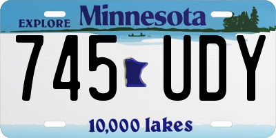 MN license plate 745UDY