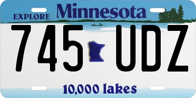 MN license plate 745UDZ