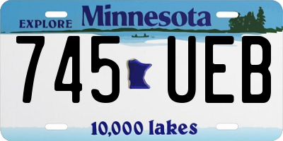 MN license plate 745UEB