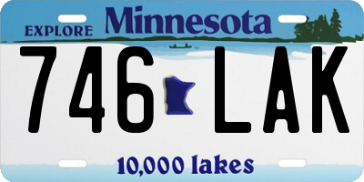 MN license plate 746LAK