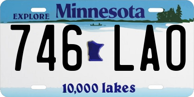 MN license plate 746LAO