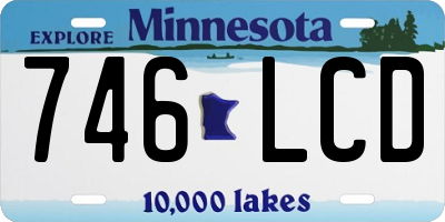 MN license plate 746LCD