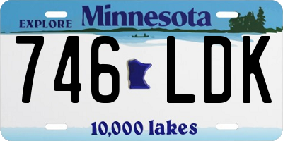 MN license plate 746LDK