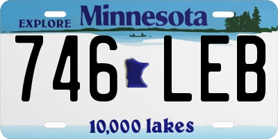 MN license plate 746LEB